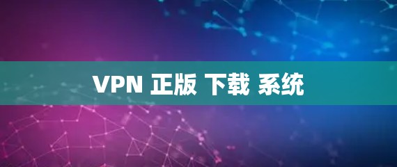 VPN 正版 下载 系统